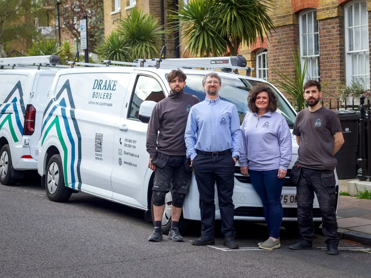 The Drake Boilers team and vans